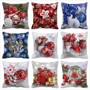 Weihnachten Kissenbezug Pfirsichhaut Quadratisch Dekokissen Hülle Für Sofa Zuhause Dekor Festlicher Urlaub Party Schmuck