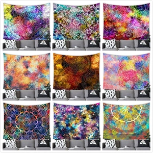 Tapisserie Mandala Galaxie Murale Bohème Hippie Psychédélique Univers Art Décor Pour Salon Chambre à Coucher Tissu en Polyester