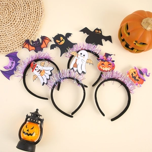 Halloween headband set featuring ghosts and pumpkins for spooky party cosplay costumes