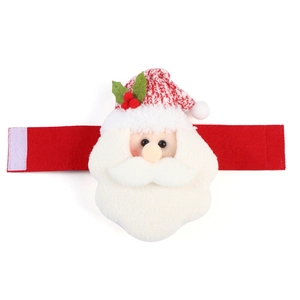 Christmas Santa Claus curtain buckle tieback with red plush hat and velcro closure