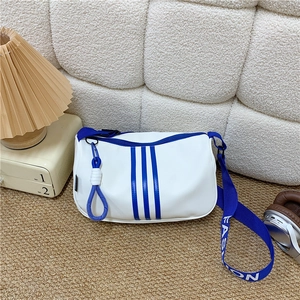 Damen Umhängetasche Oxford Tuch Drei Streifen Design Lässige Große Kapazität Reise Eimer Stil Mode Crossbody Tasche