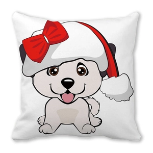 Weihnachts-Hundekissenbezug aus Pfirsichhaut-Stoff für festliche Heimsofa-Dekoration