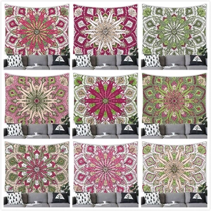 Mandala Wall Hanging Tapestry Bohemian Geometric Polyester Fabric Decorative Background Blanket For Living Room Bedroom