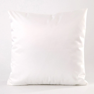 Nordic style white faux silk decorative square sofa cushion cover with satin glossy finish