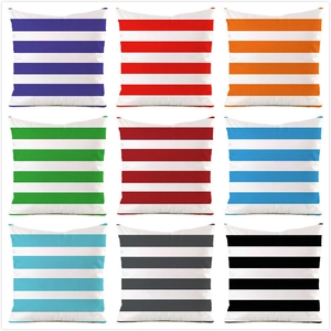 Satijn Gestreept Kussensloop Horizontale Strepen Digitaal Printen Modern Minimalistisch Satijn Thuis Bank Decoratie Kussenhoes Voor Woonkamer Slaapkamer