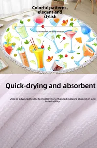 Macro shot of thick white terry fabric texture and colorful summer drink patterns
