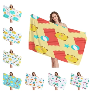 Toalla de Playa de Microfibra de Secado Rápido Estampado de Verano Tropical Altamente Absorbente Toalla Grande para Natación Viajes Piscina Exterior