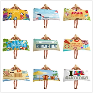 Toalla de Playa de Microfibra de Secado Rápido Engrosada Libre de Arena Absorbente Para Vacaciones de Verano Natación Viajes Piscina