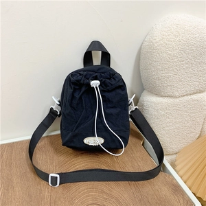 Women's Casual Mini Drawstring Backpack Nylon Oxford Cloth Crossbody Phone Bag Streetwear Small Shoulder Bag For Daily Travel