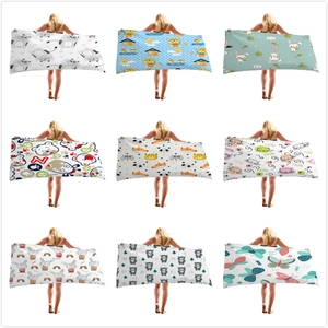 Microfiber Cartoon Animal Print Beach Towel Large Quick Dry Sand Free Absorbent Bath Towel For Swimming Travel Vacation Women Kids