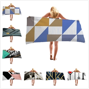 Beach Towel Microfiber Quick Dry Absorbent Lightweight For Swimming Travel Pool Geometric Modern Abstract Pattern Women
