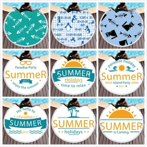 Round Microfiber Beach Towel With White Tassel Fringe Summer Holiday Printed Quick Dry Bath Towel For Swimming Picnic