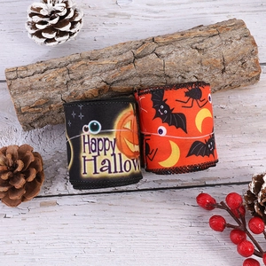 Creative Halloween ribbon set with pumpkin and spider prints for festive DIY party decoration