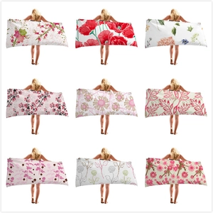 Serviette de Plage en Microfibre Séchage Rapide Absorbante Grande Serviette de Bain Imprimé Floral pour Piscine Vacances Yoga Sport