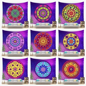 Mandala Starry Sky Tapestry Wall Hanging Bohemian Polyester Fabric Blanket For Bedroom Living Room Dorm Home Decor