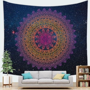 Starry sky mandala tapestry for wall hanging decoration in modern living room