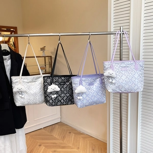 Borse tote in stile etnico con motivo geometrico e ciondolo a nuvola in vari colori