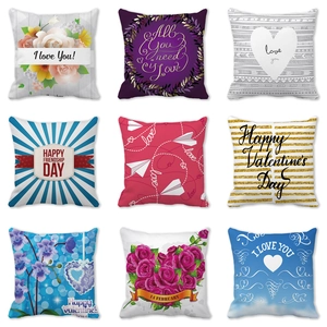 Fodera per Cuscino in Tessuto Pelle di Pesca per San Valentino Federa Decorativa Quadrata Divano Camera da Letto Cuore