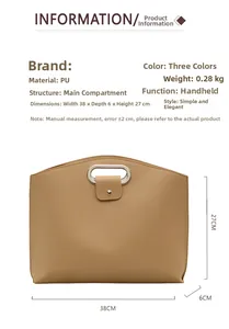 Paramètres de taille détaillés et spécifications du cuir PU pour sac d'affaires