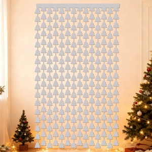 Weihnachtsbaum-Folienvorhang für festliche Wanddekoration und Hintergrundgestaltung