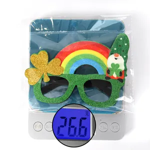 Gafas de fiesta de San Patricio con arco iris y trébol que pesan solo 26,6 gramos