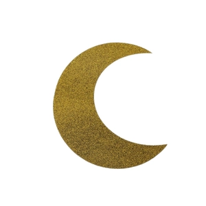 Glitter gold crescent moon wall stickers for Middle East festival party decorations