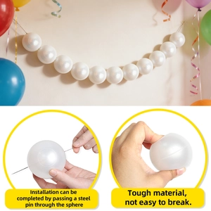 Decorative large white pearl garlands for wedding party backdrop and DIY photography props