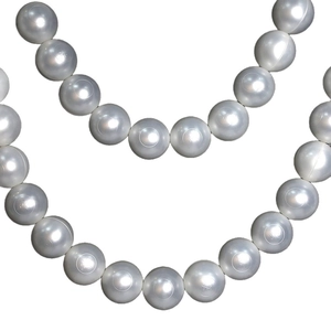 Silver decorative pearl bead strings with fleur-de-lis pattern for wedding stage backdrops