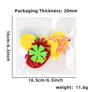 Kit stickers en feutre Pâques avec œufs et lapins pour décoration printanière