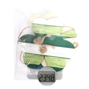 Targa porta quadrifoglio San Patrizio su bilancia che mostra un peso di 234,8 g