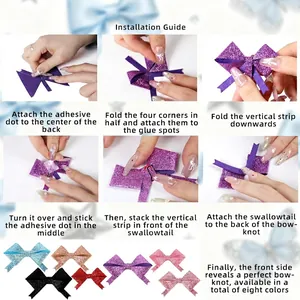 Glitzer-Schleifen-Bastelset in 8 Farben für Geschenke und DIY-Haarschmuck Zubehör
