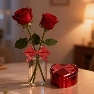 Rote Glitzer-Schleife für festliche Geschenkverpackung und Home Party-Dekorationen