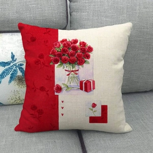 Detail of the high-quality peach skin fabric and stitching on the Christmas pillow cover
