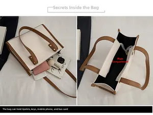 Detail view of crocodile pattern tote bag interior capacity and storage for daily items