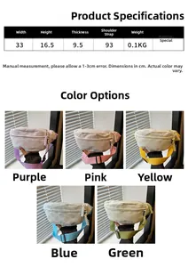 Tableau des tailles et couleurs pour sac banane matelassé aux couleurs acidulées tendance