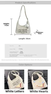 Detailed size specifications of the beige PU leather tote bag with product dimensions