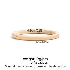Tabella taglie dettagliata per bracciale in resina crema, diametro interno 6,5 cm
