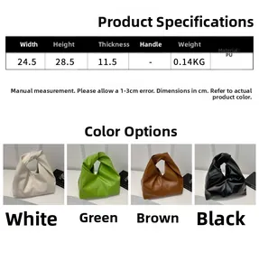 Specifiche delle dimensioni e opzioni di colore per la borsa a secchiello in pelle PU