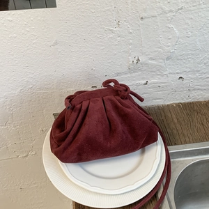 Borsa A Tracolla Plissettata Da Donna In Similpelle Scamosciata Pochette Retro Minimalista Con Tracolla Regolabile