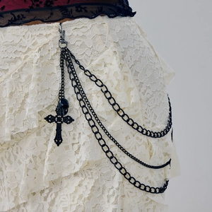 Catena a Vita in Metallo Multistrato Gotico Pantaloni Punk Hip Hop Catena Con Ciondoli Croce Stella Teschio Donna Gioielli Y2K