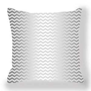 Funda de cojín minimalista con patrón de ondas grises y blancas en piel de melocotón