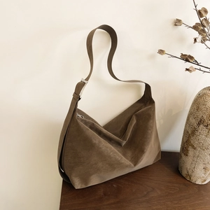Borsa a Spalla Hobo Grande Capacità Donna Minimalista in Finta Scamosciata Smerigliata Borsa Tote Vintage Crossbody Quotidiana