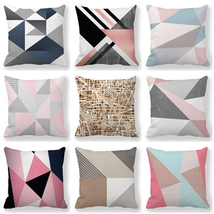 Federa Per Cuscino Geometrica Morbido Peluche Corto Quadrata Copricuscino Decorativo Per Divano Soggiorno Moderno Nordico