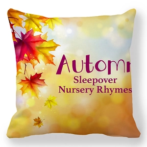 Fodera per cuscino in pelle di pesca con motivo di foglie d'acero del Ringraziamento