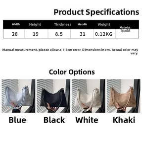 Tabella taglie borsa tote trapuntata con dimensioni 28x19x8,5 cm e vari colori