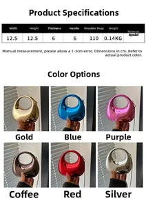 Tabella delle dimensioni e opzioni colore per la mini borsa a tracolla metallizzata