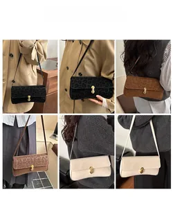 Collage di borse a tracolla leopardate indossate da modelle con vari outfit alla moda