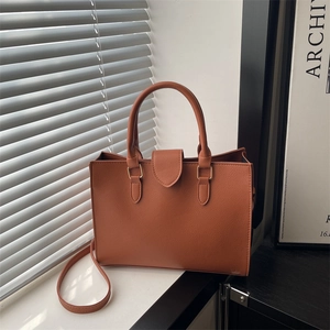 Borsa A Mano Tote Da Donna Grande Capacità Pelle PU Trama Litchi Pendolare Borsa A Tracolla Con Tracolla Regolabile Elegante
