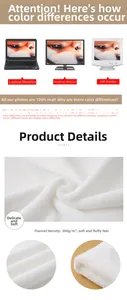 Macro shot of 300gsm white flannel blanket fabric showing soft and fluffy texture