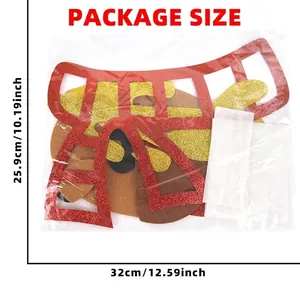 Christmas non-woven DIY decoration kit package size showing 32x25.9cm felt parts